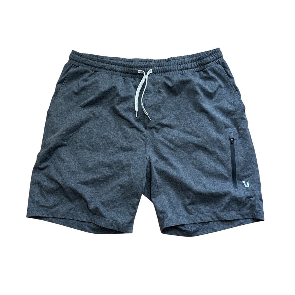 Vuori Sunday Performance Shorts Mens 2XL XXL Gray V381 Athletic Zip